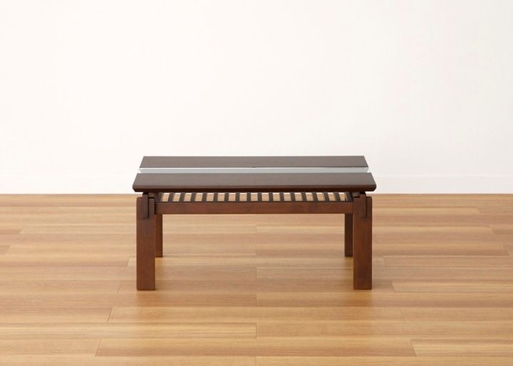 クミ・ガラス・ローテーブル～ガラス天板～日本の伝統建築工法「おり