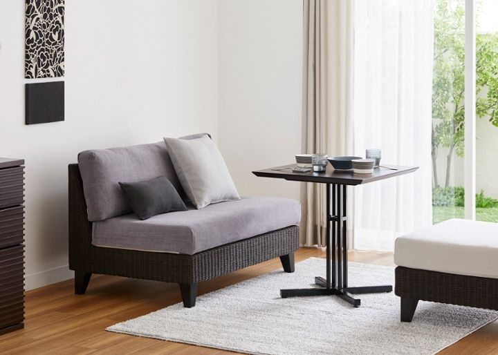 ラン・コンパクトソファ 2P 1100 ベンチ (ラタン)・2人掛け～狭い