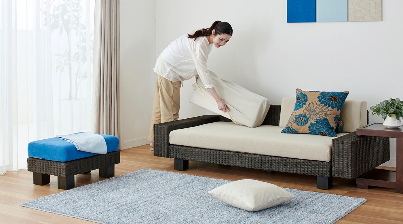 簡単に替えられる！a.flatのソファ＆チェアカバーの選び方 | a.flat 風