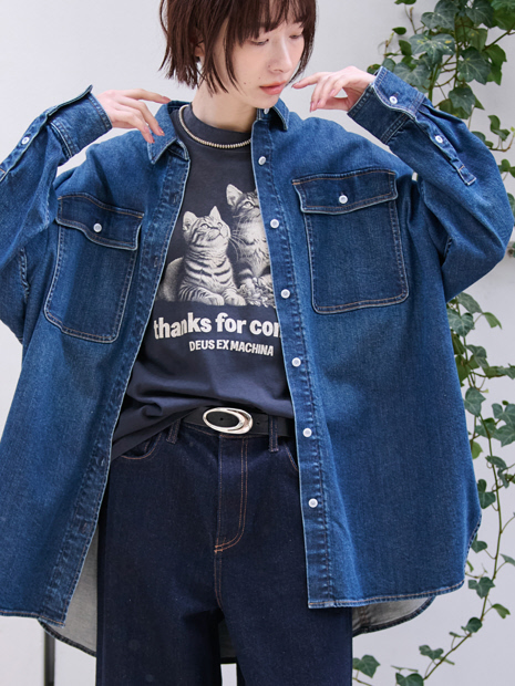 Healthy denim / ヘルシーデニム】Almond / デニムシャツ / オーバー