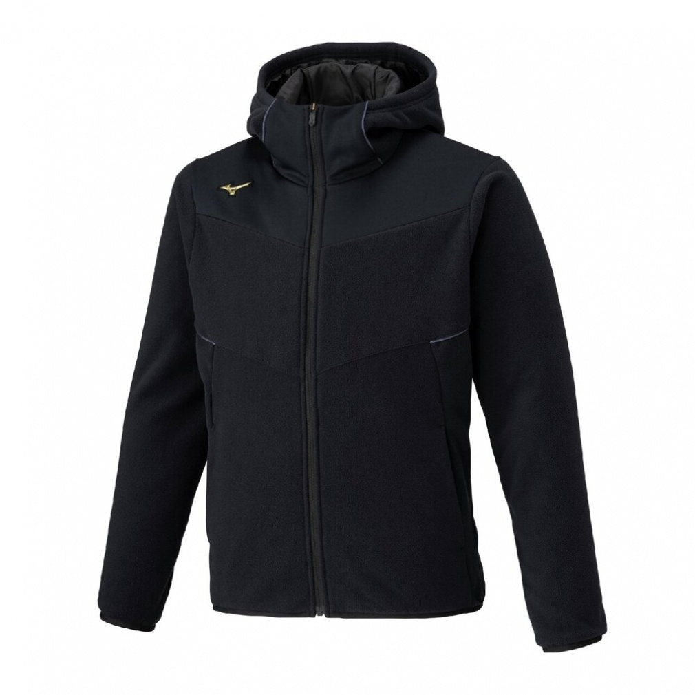 ミズノ メンズ 野球 長袖ウインドブレーカー フリースフーディ(厚手