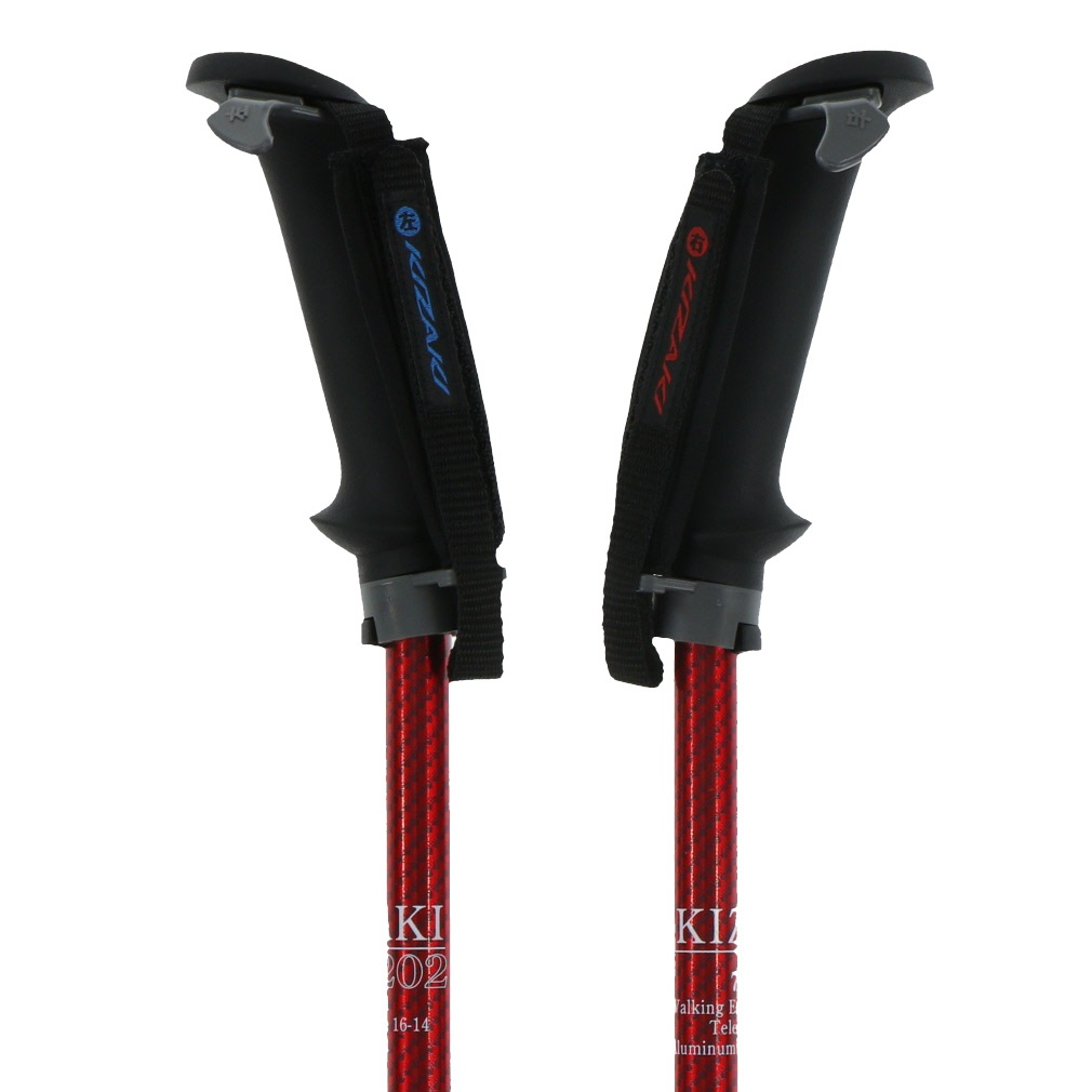 キザキ APAI-7H202 APAI-7H202 RD トレッキング ポール : レッド