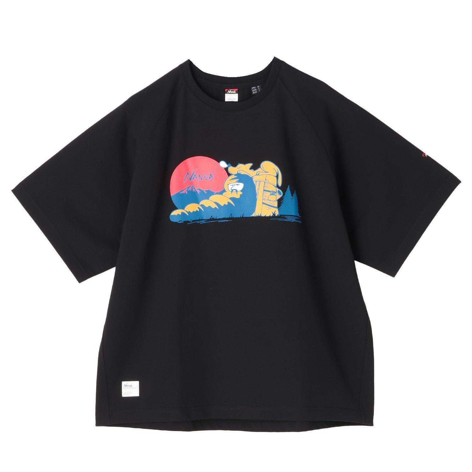 NANGA NANGA Eco Hybrid Raglan Sleeve Oversized Print Tee Sun