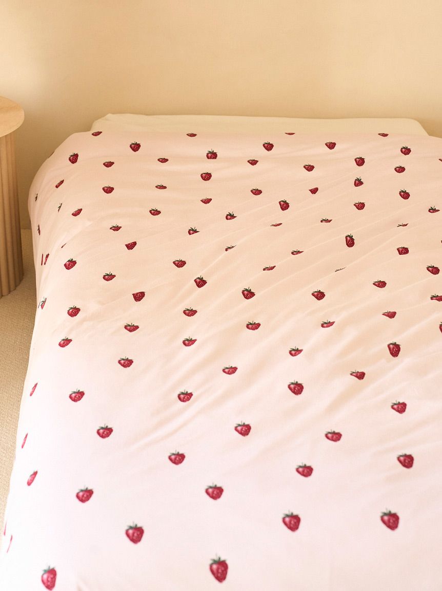 Sleep】ストロベリー柄掛けカバー（シングル）(掛け布団カバー