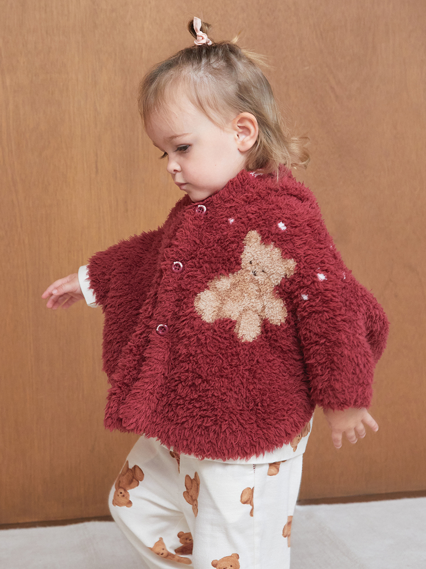 HOLIDAY】【BABY】ジェラートスノーベアジャガードポンチョ(ポンチョ