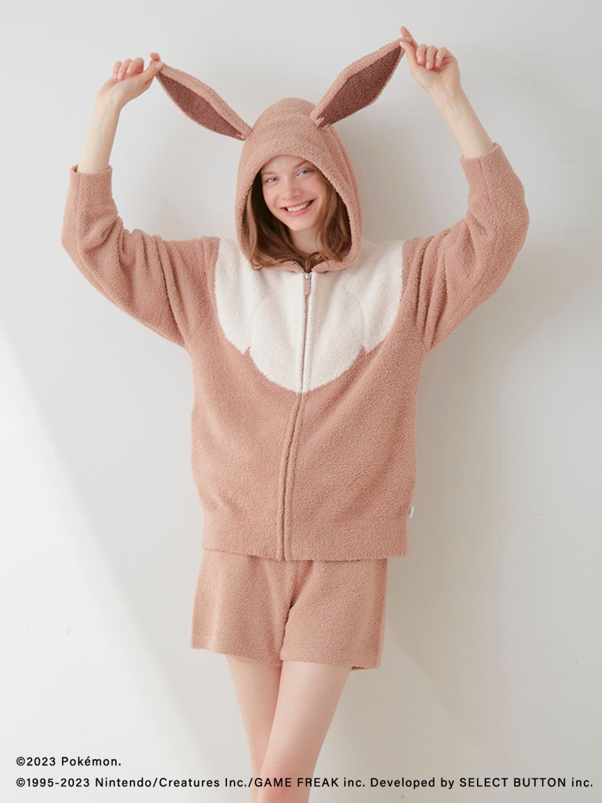 ポケモンスリープ】ベビモコ イーブイ パーカ＆ショートパンツセット