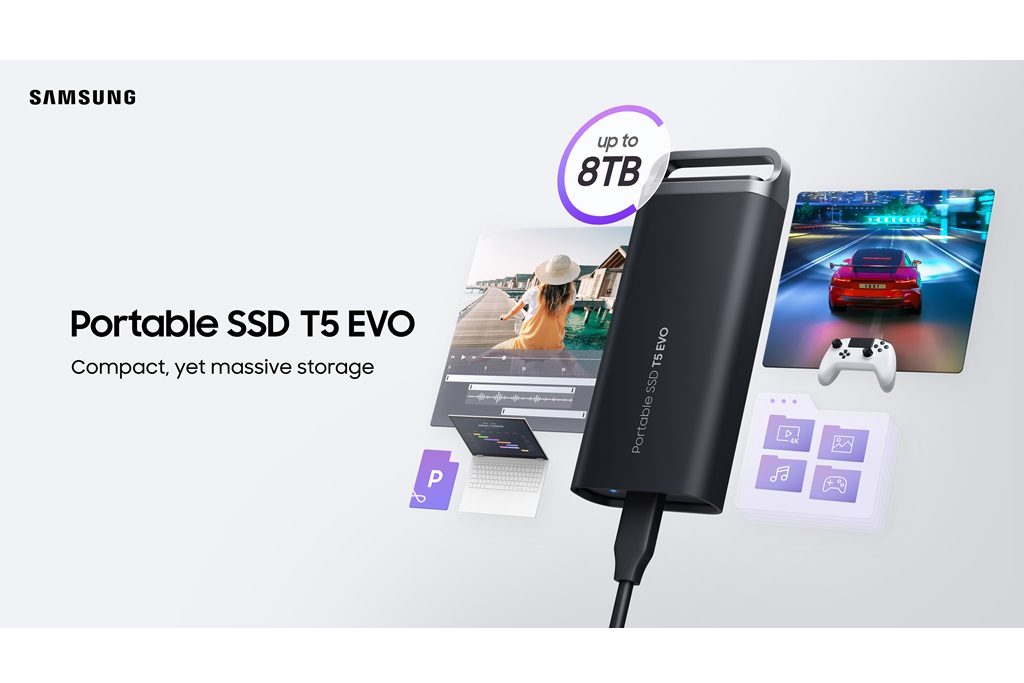 Samsung Unveils New Portable SSD T5 EVO that Offers 8TB Capacity