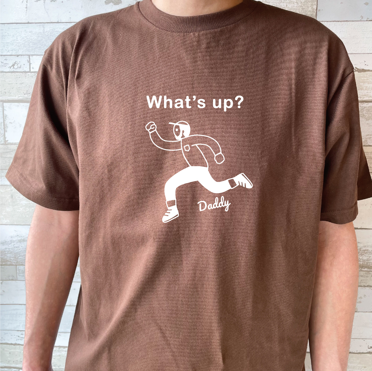 名入れ】What's up?ファミリーデザインTシャツ お名前入り 誕生日 父の