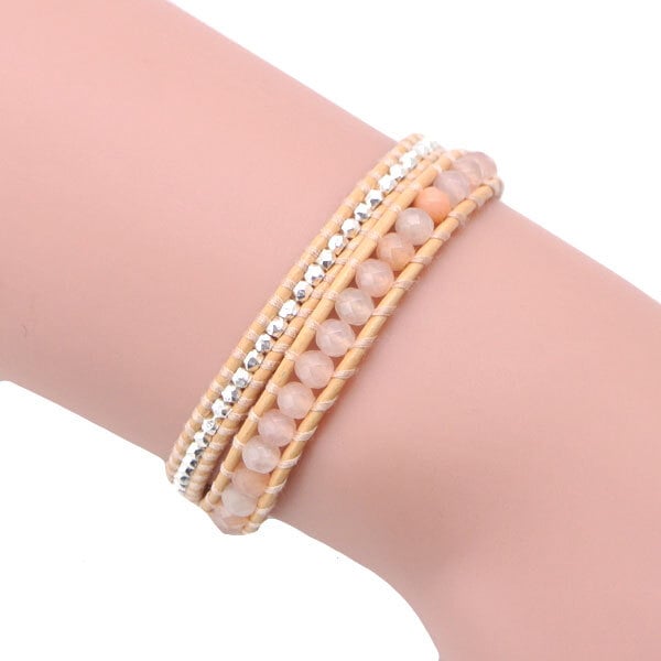 チャンルー ブレスレット CHAN LUU ストーンビーズミックス 2連ラップ