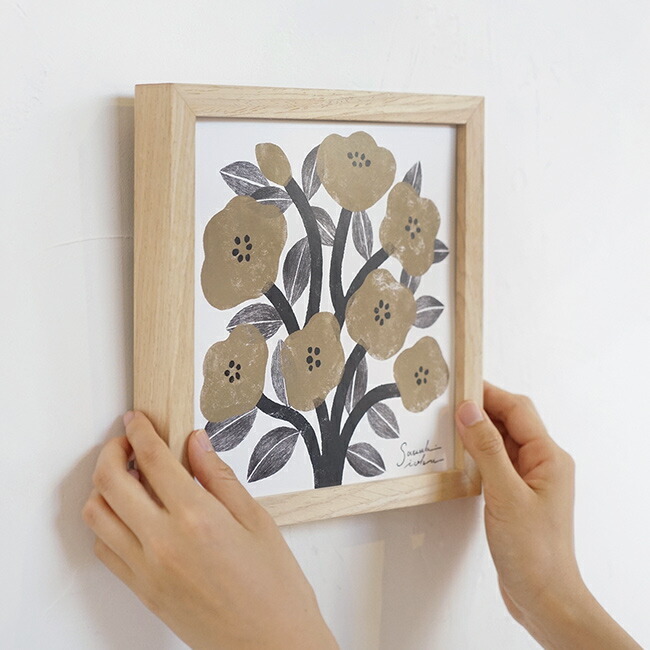 アートフレーム M イオクサツキ Flower[花 絵 壁掛け アート フレーム