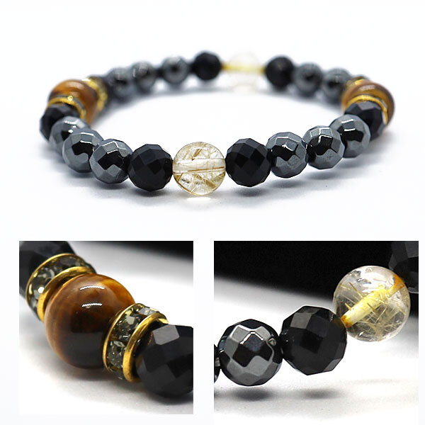 金運 財運 アップ ブレスレット パワーストーン 天然石 メンズ 男性用