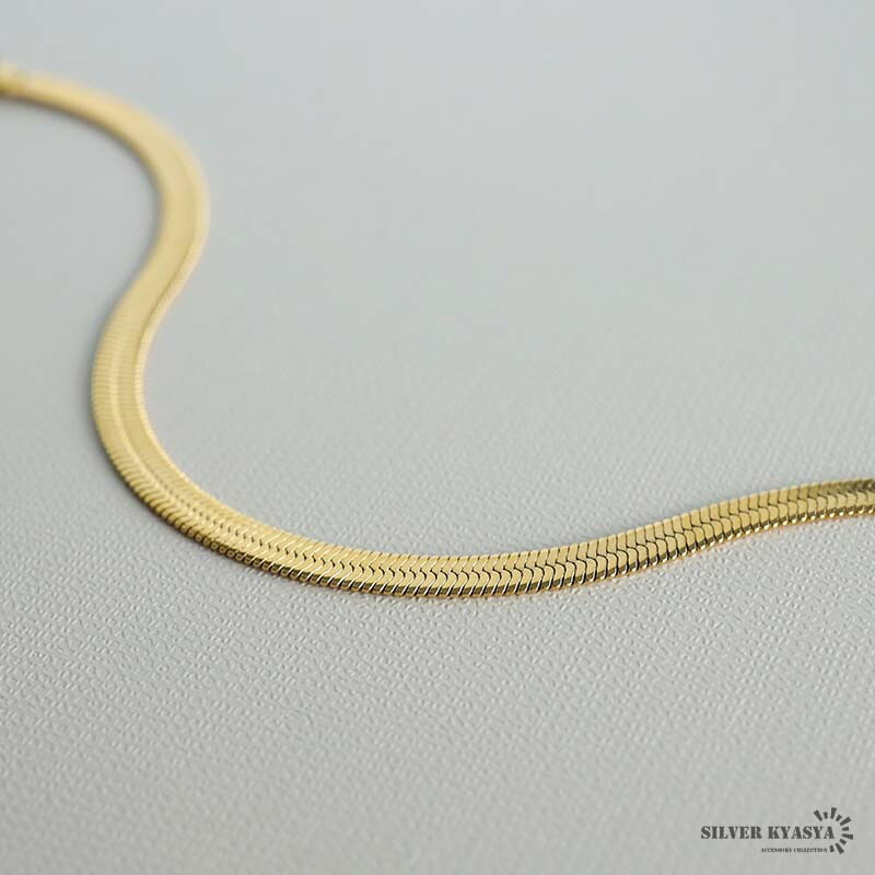 ステンレス 18KGP スネークチェーン アンクレット チェーン