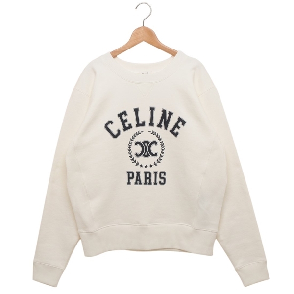 セリーヌ スウェット トレーナー トリオンフ ロゴ ホワイト レディース