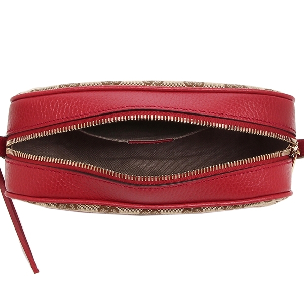 グッチ アウトレット ショルダーバッグ GGキャンバス ベージュ レッド