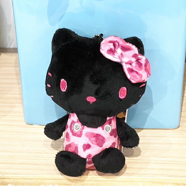 サンリオ ハローキティ ヒョウ柄 ブラック ボールチェーンマスコット