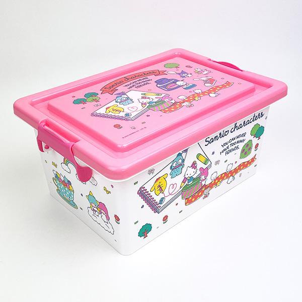 サンリオ フタ付き収納ボックス M ホワイト 箱 お片付け キッズ