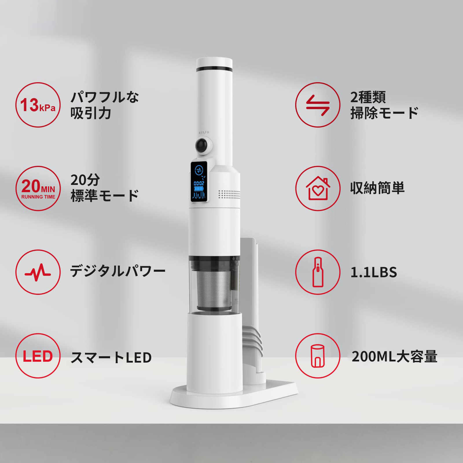 最強 パワフル家庭用掃除機 車載掃除機 ハンディクリーナー コードレス