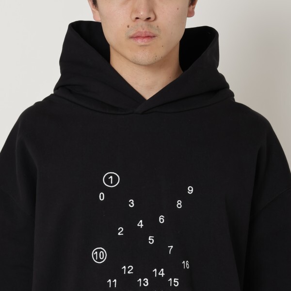 メゾンマルジェラ パーカー スウェットシャツ フーディー ブラック