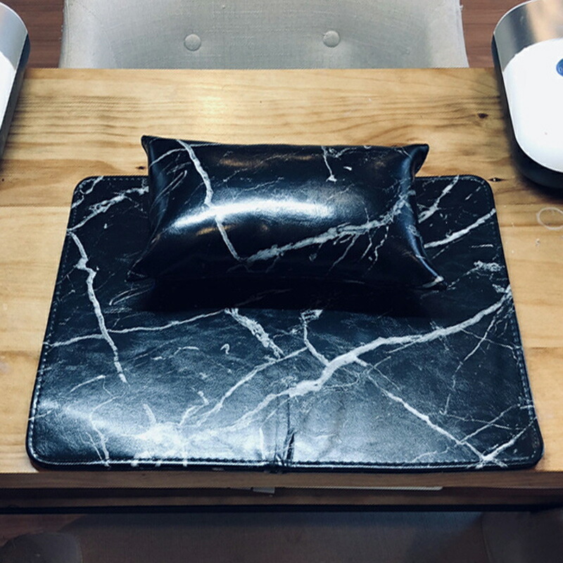 ネイル用 大理石柄マット アームレスト付き】ハンドクッション ピロー