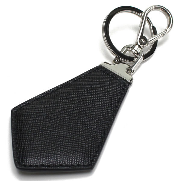 プラダ PRADA トライアングル ロゴプレート付き キーリング