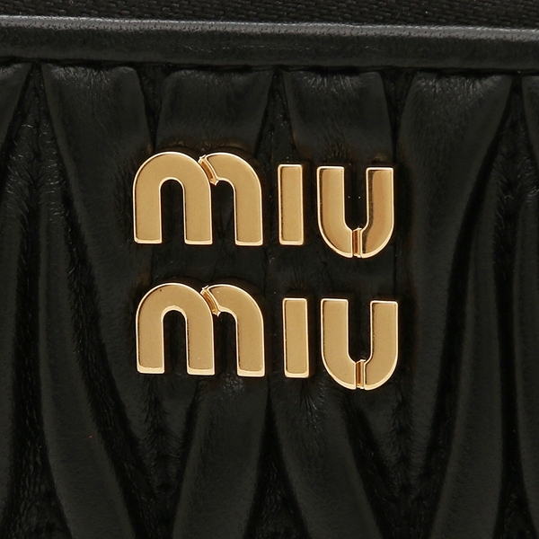 ミュウミュウ 小銭入れ コインケース マテラッセ ミニ財布 ブラック