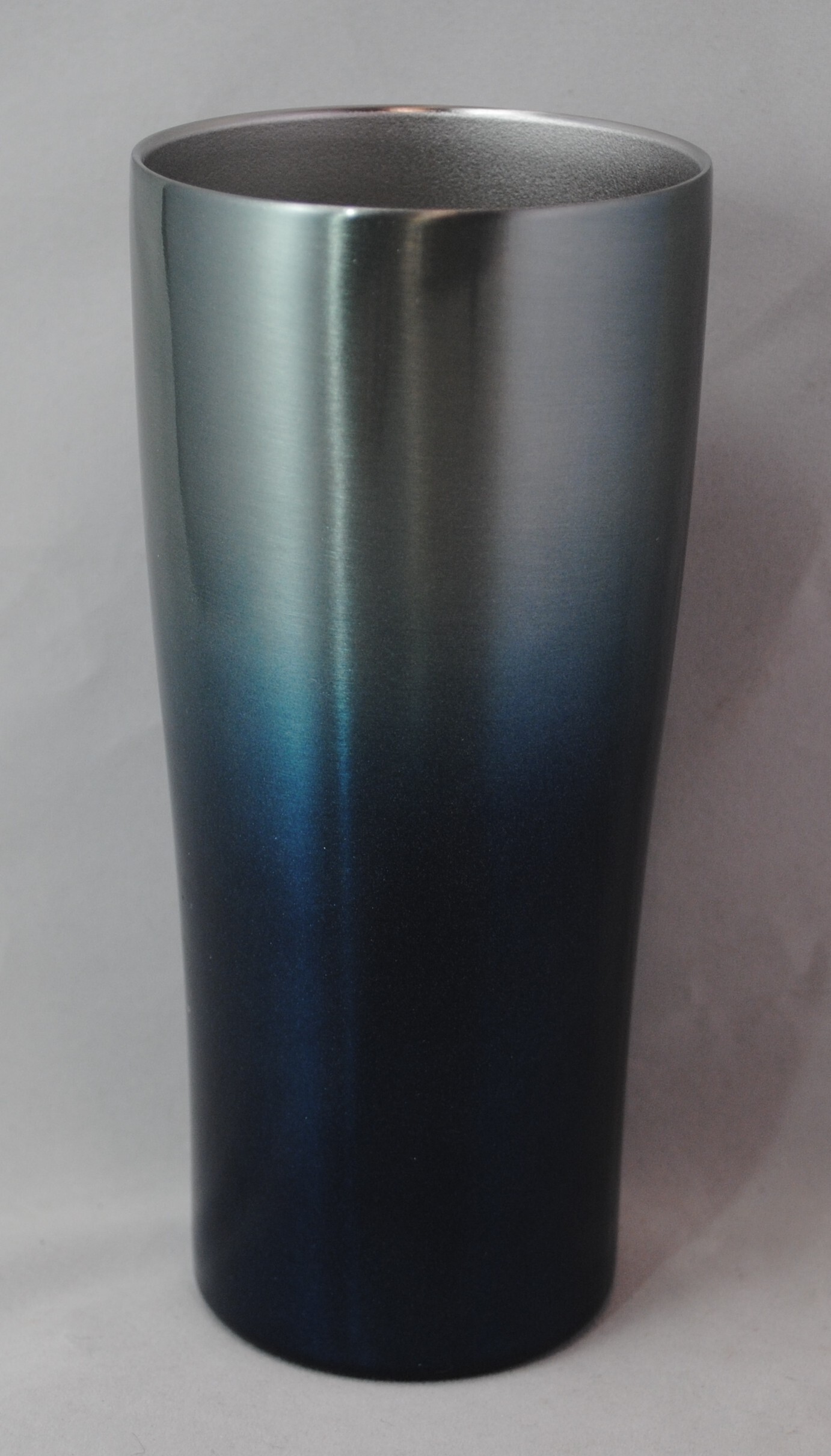 ステンレス二重構造タンブラー ニトリ430cc青 ペット、孫の写真