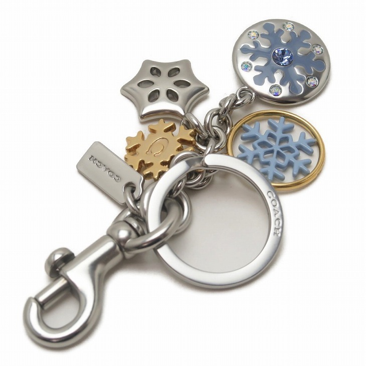 コーチ キーホルダー COACH キーリング スノーフレーク 雪 結晶