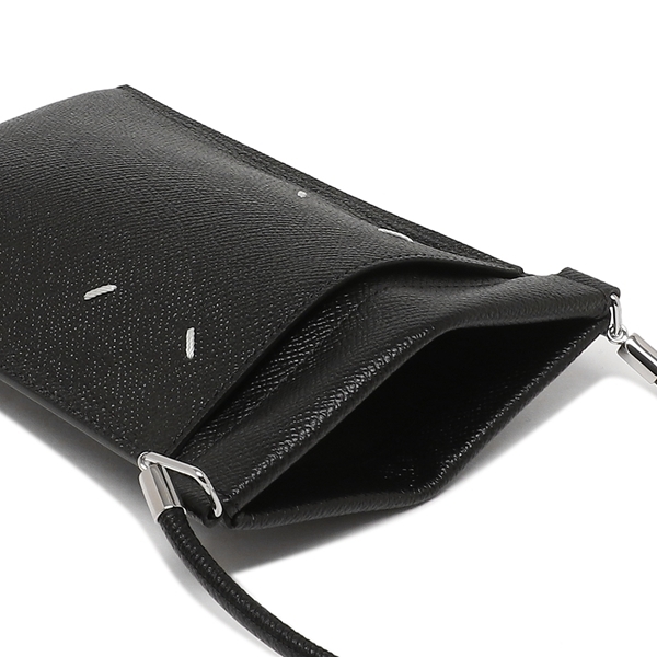 メゾンマルジェラ 携帯ケース ネックポーチ ブラック メンズ