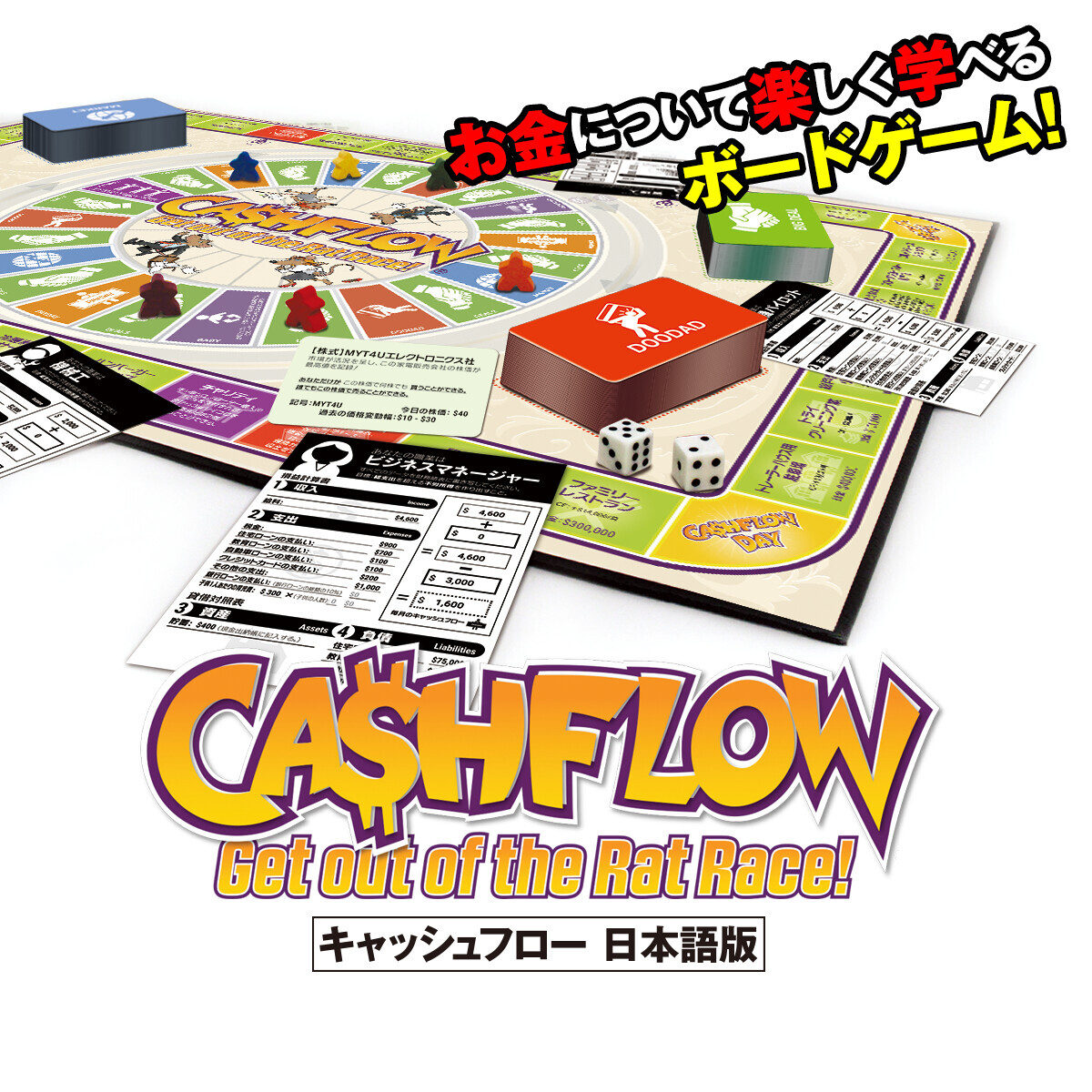 キャッシュフロー 日本語版 CASHFLOW Get out of the Rat Race ボード