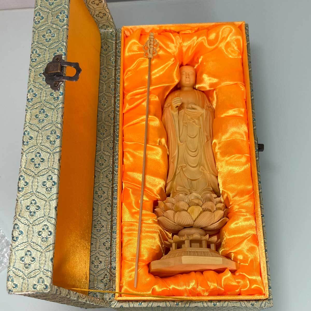 地蔵菩薩 29cm お地蔵様 お地蔵さん 仏像 放射光背 円光 光条 木彫り