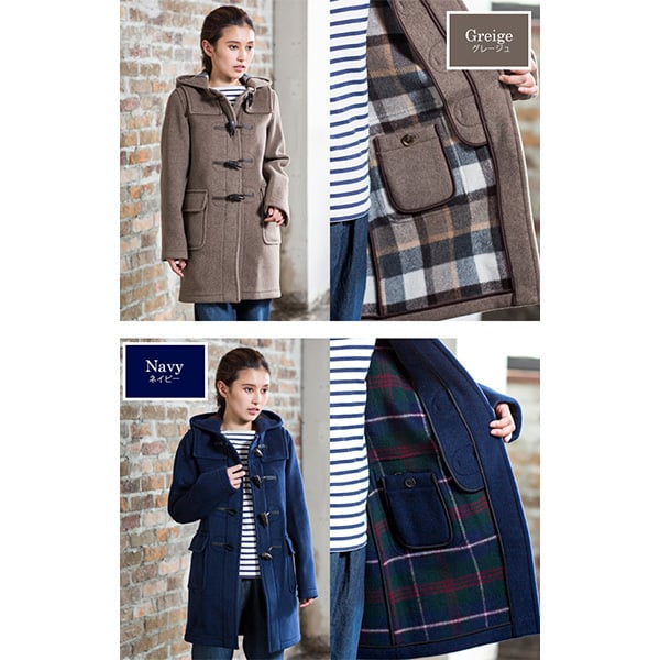 英国製 レディース ダッフルコート MARTINA(GLENCHECK別注モデル