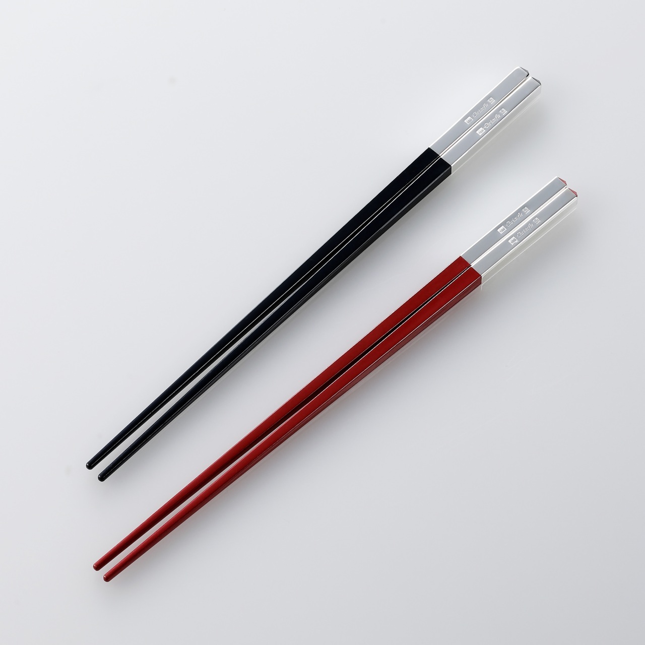 Christofle クリストフル ユニ ペア箸 ルージュ 赤・ノアール 黒