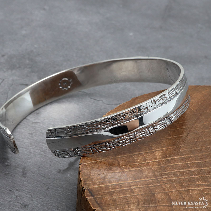 シルバー925 フリーメイソンバングル メンズ 腕輪 シルバーバングル 銀