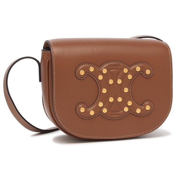 セリーヌ ショルダーバッグ フォルコ トリオンフ ブラウン レディース