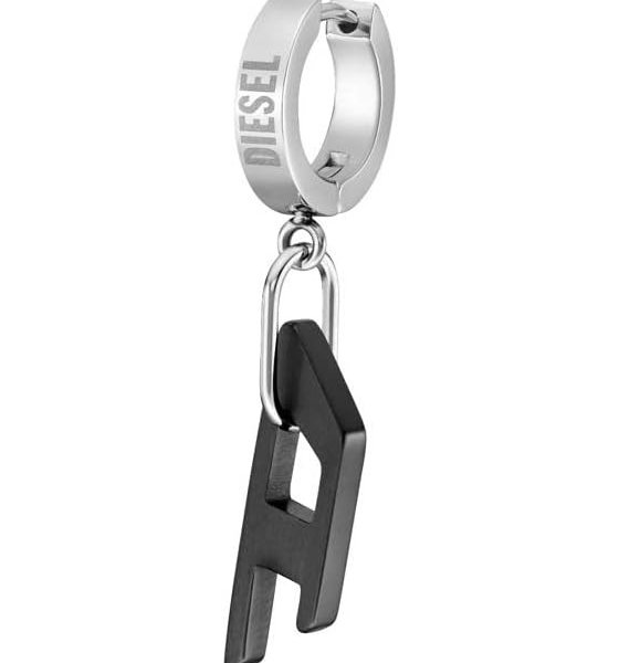 DIESEL ディーゼル メンズ 片耳用 フープピアス DX1418931 ブラック