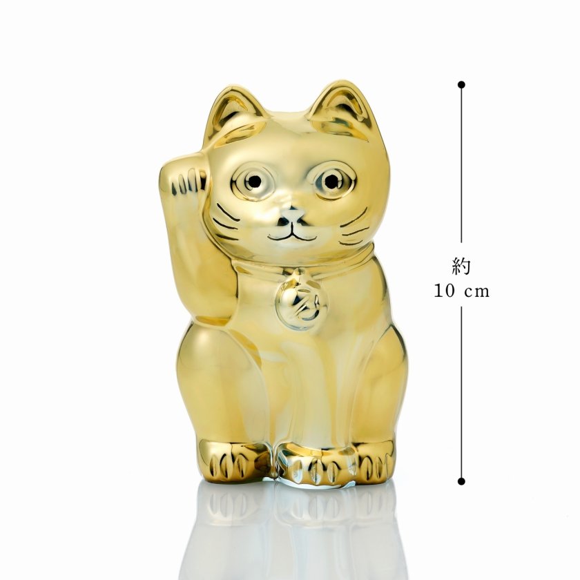 Baccarat バカラ まねき猫 ゴールド 10cm 名入れ彫刻代込み 名前 名