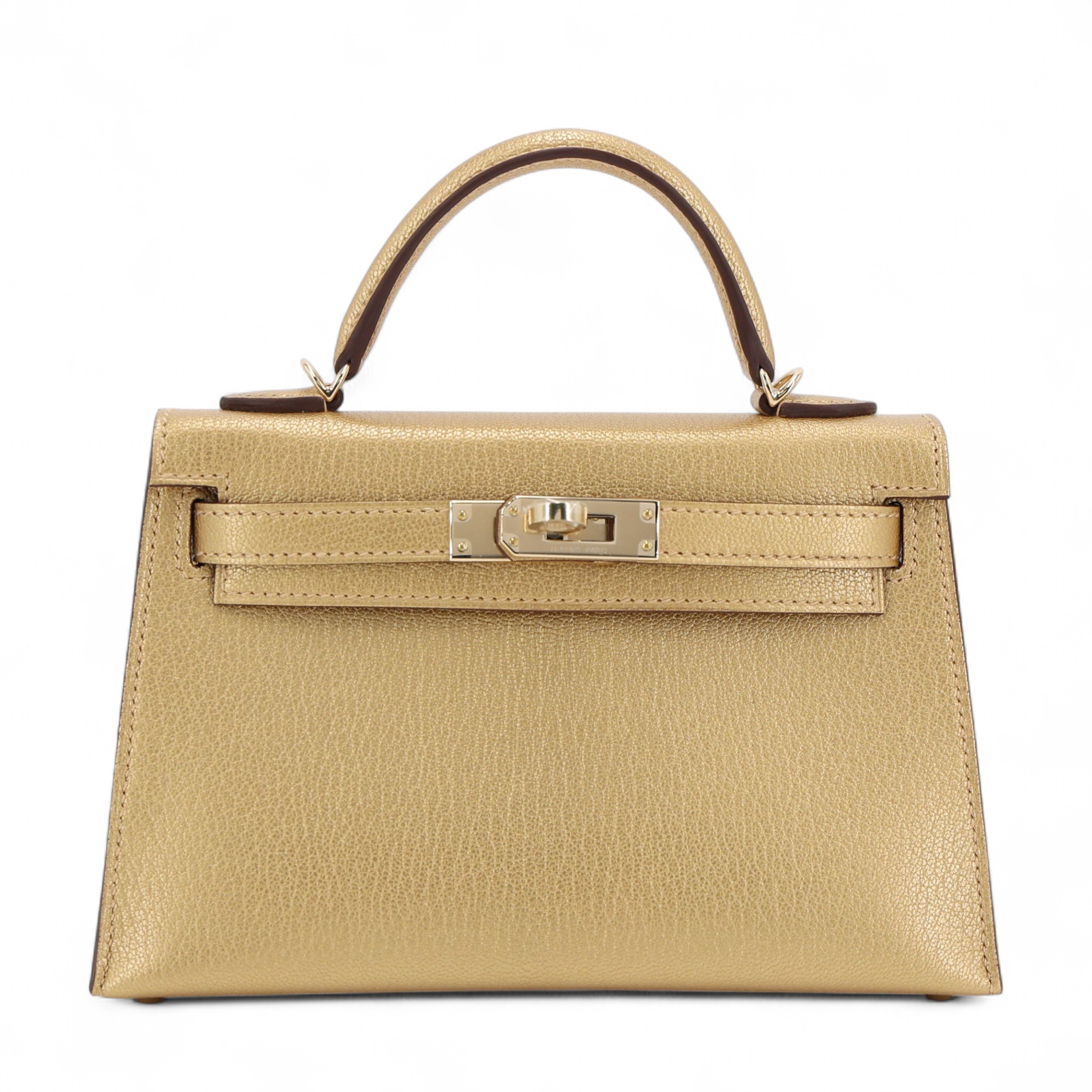 ランク N 新品 HERMÈS エルメス ミニケリー2 ドレ (Y9) シェーブル