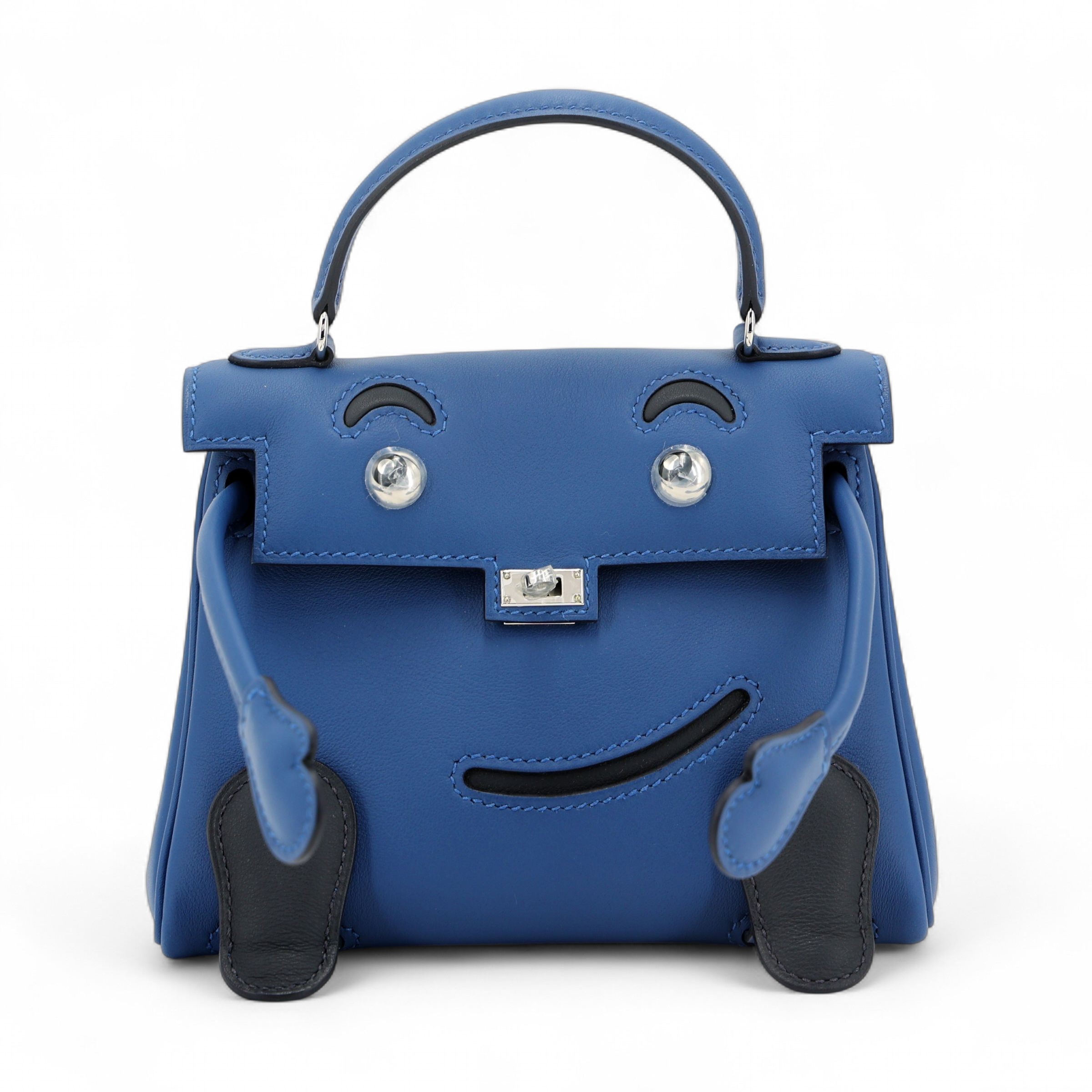 ランク N 新品 HERMÈS エルメス 限定品 ケリードール ブルータイ (P5