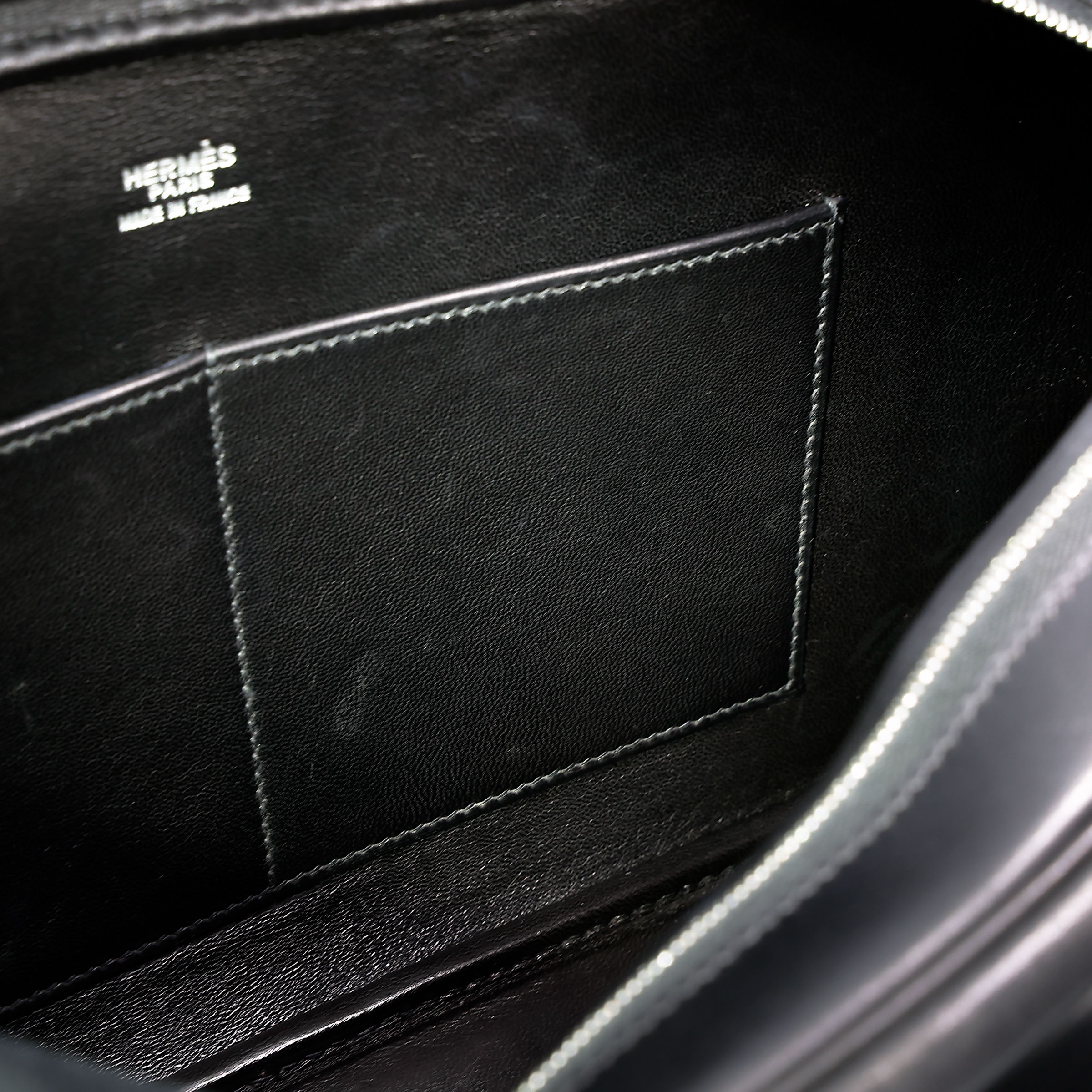 ランク A HERMÈS エルメス プリュム 28 ブラック (89) ボックスカーフ
