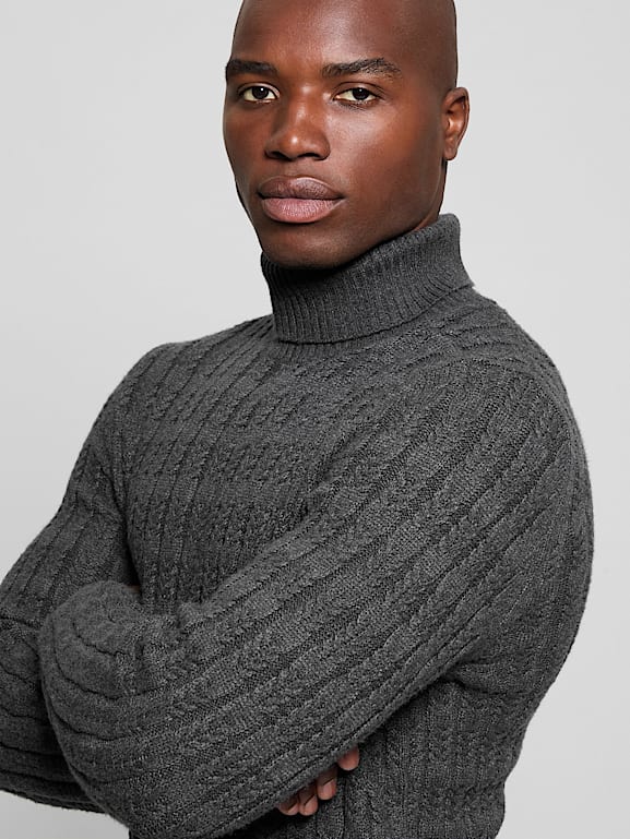 GUESS® Eco Ezra Turtleneck Cable-Knit Sweater