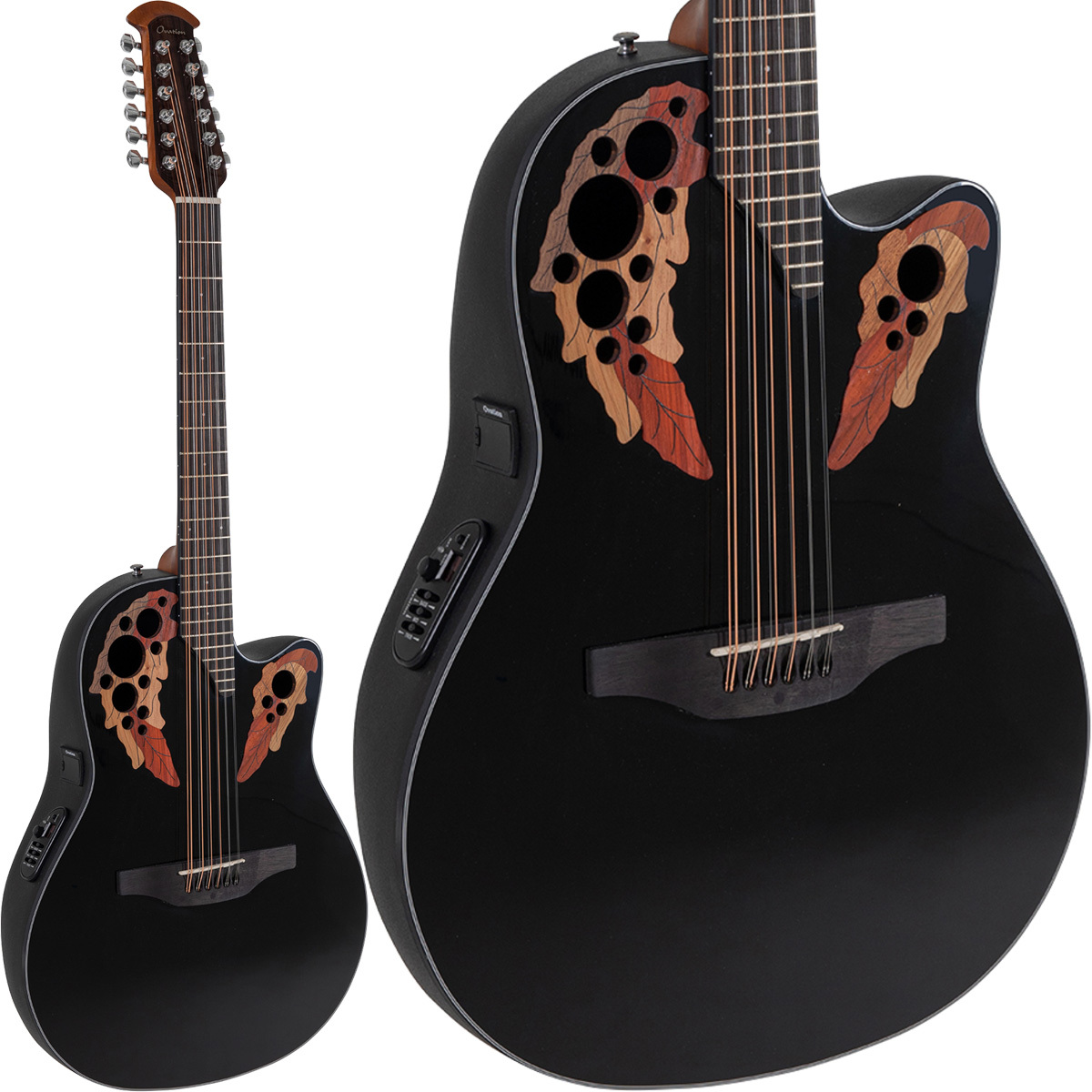 Ovation CE4412-5-G Black エレアコギター 12弦ギター