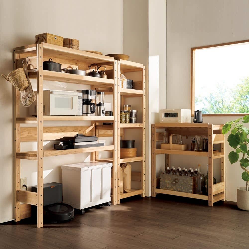 日田杉 天然木頑丈ラック ハイタイプ 幅60cm 通販 - ディノス