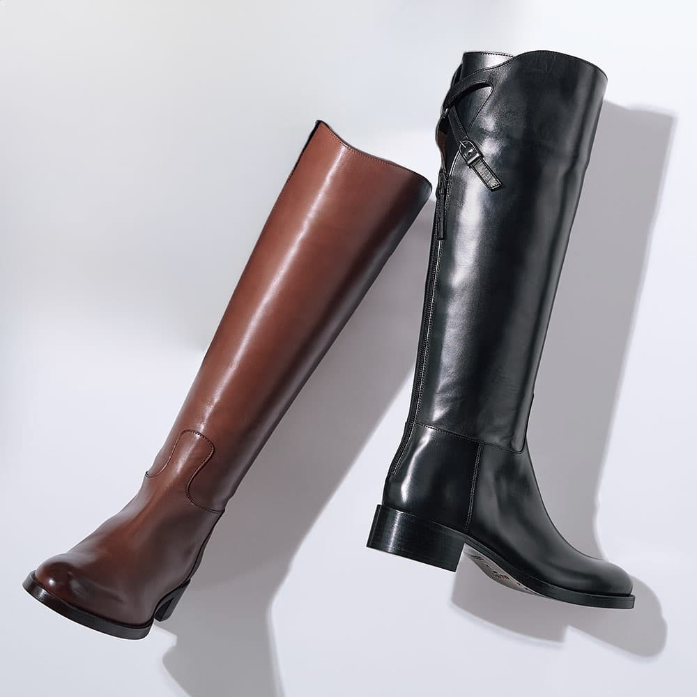 SARTORE/サルトル バックファスナーロングブーツ（イタリア製） 通販