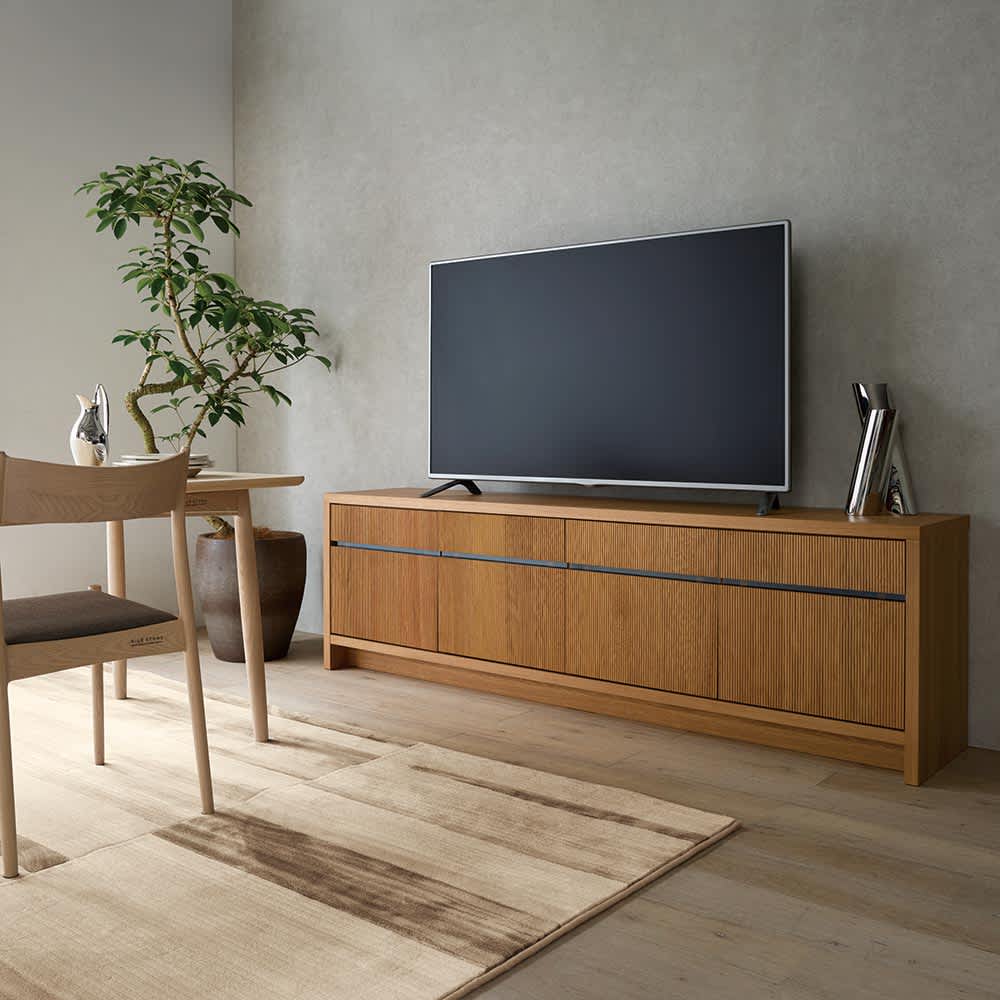 テレビ台 幅197.5高さ60.5cm 【ウェーブカットシリーズ】 通販 - ディノス