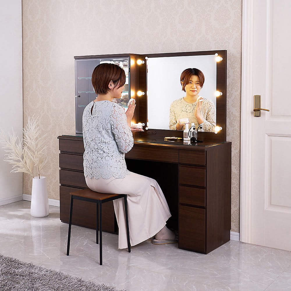 LEDライト付き 楽屋ドレッサーシリーズ ドレッサー 幅99cm 通販 - ディノス