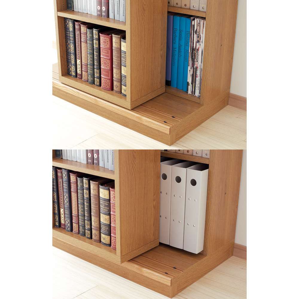 本格仕様 快適スライド書棚 オープン 3列 通販 - ディノス