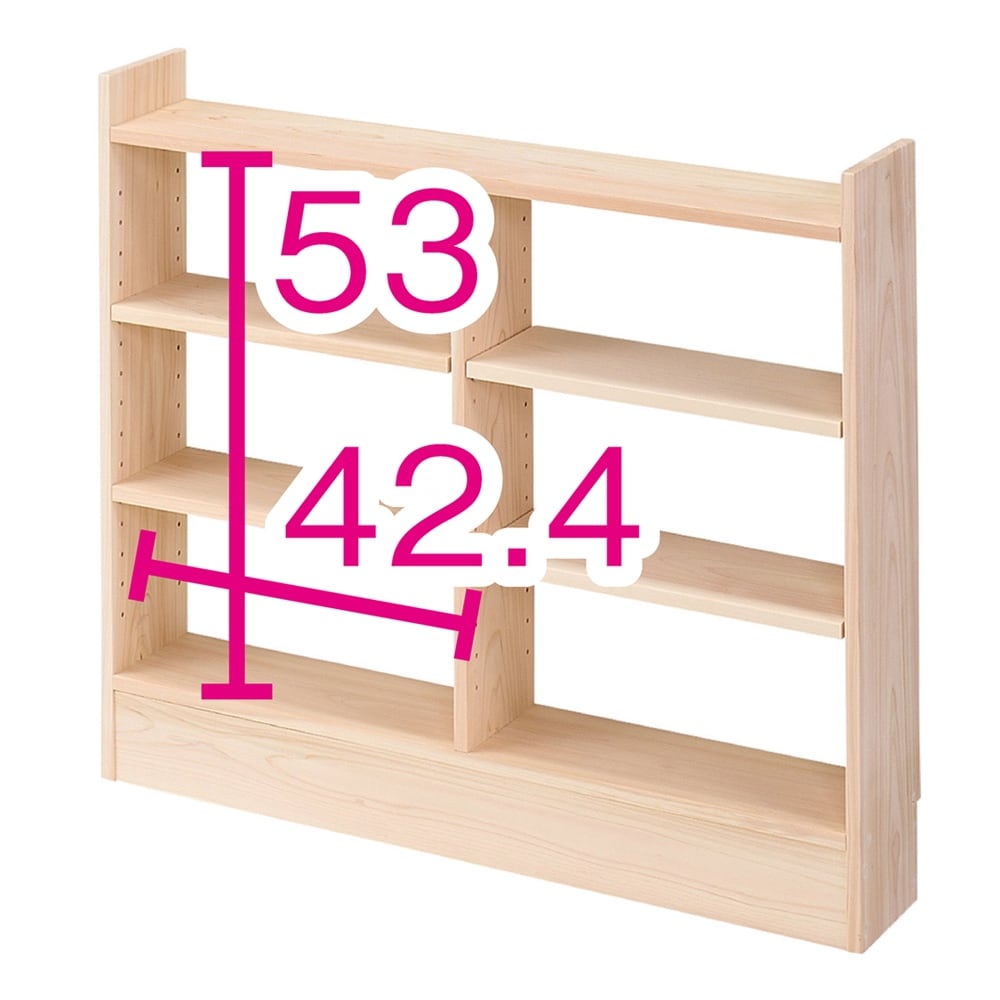 薄型奥行15cm国産東濃檜の天然木頑丈ラック 幅90cm高さ70cm 通販