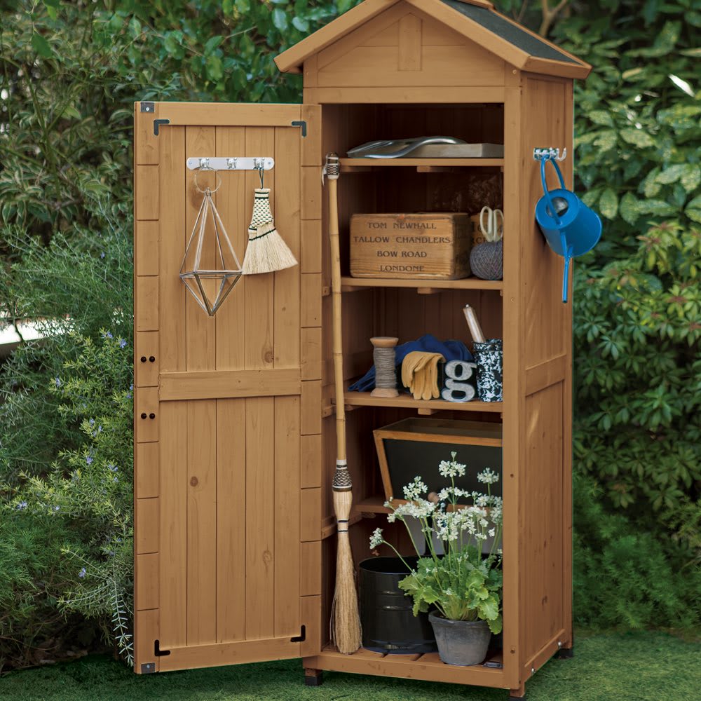 ツールフック付き三角屋根収納庫 幅58cm 通販 - ディノス