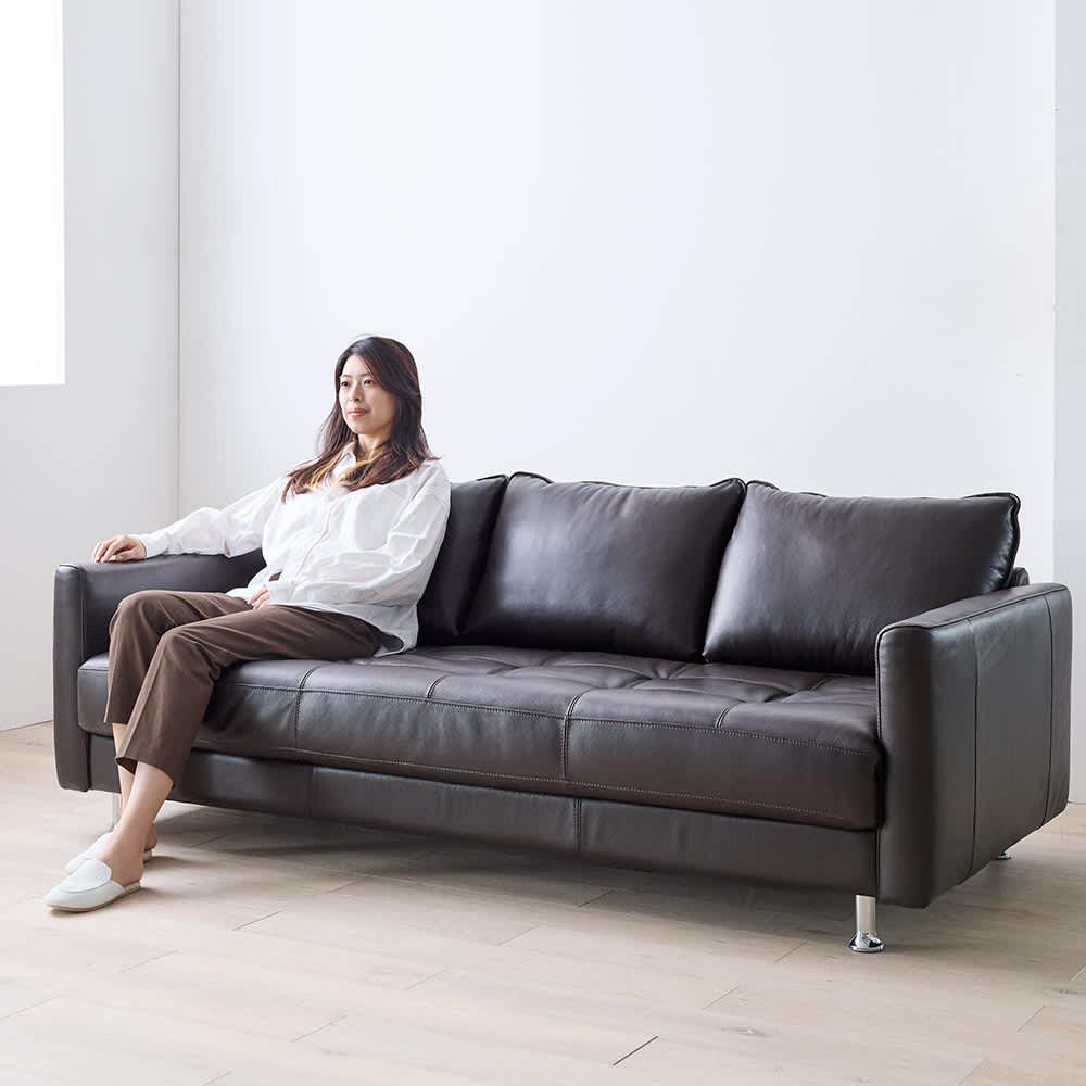 □186□desede□1Pソファ□ラウンジソファ□ブラック□レザー□総革