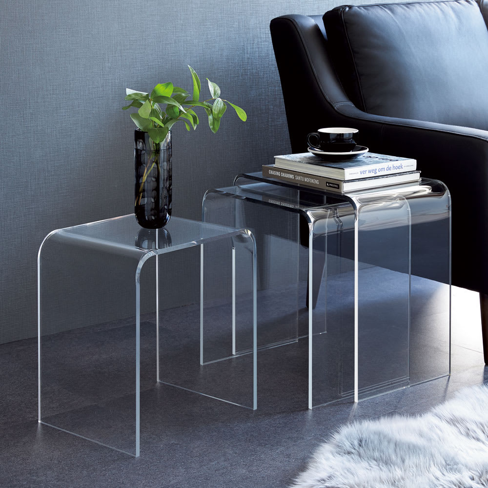 Gel/ジェル アクリルネストテーブル 3台セット 通販 - ディノス